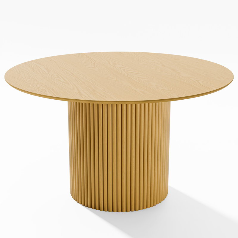 Table de salle à manger Maianh, Bois naturel, H 30 po x L 52 po x l 52 po