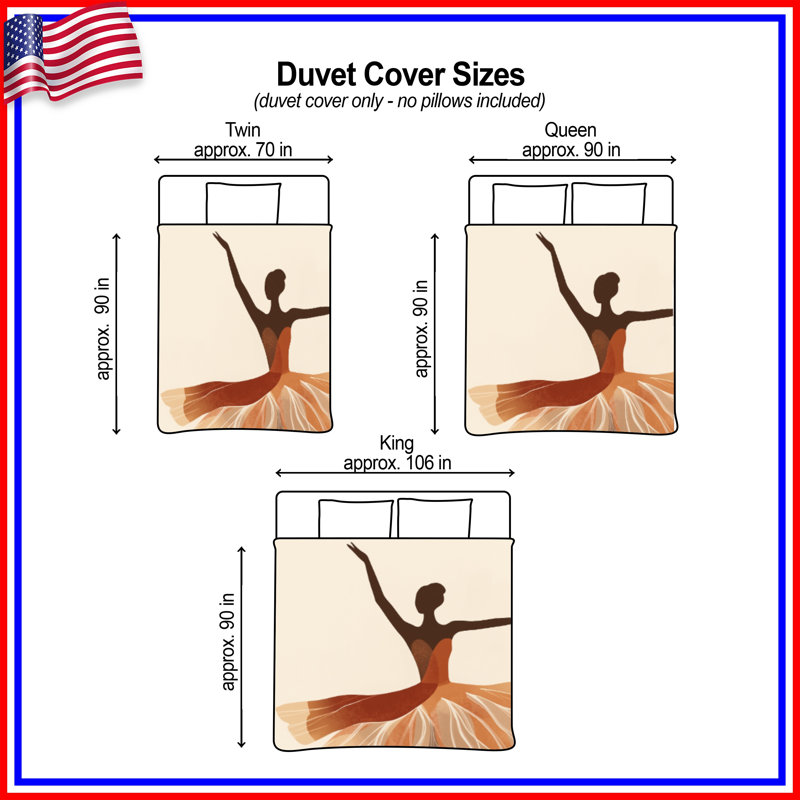 Silhouette de danseuse de ballet housses de couette, Lit simple