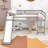 Twin Size Wooden Loft Bed with Slide-1379035721