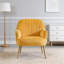 Fauteuil d'appoint en velours, chaises de salon rembourrées modernes-126660547