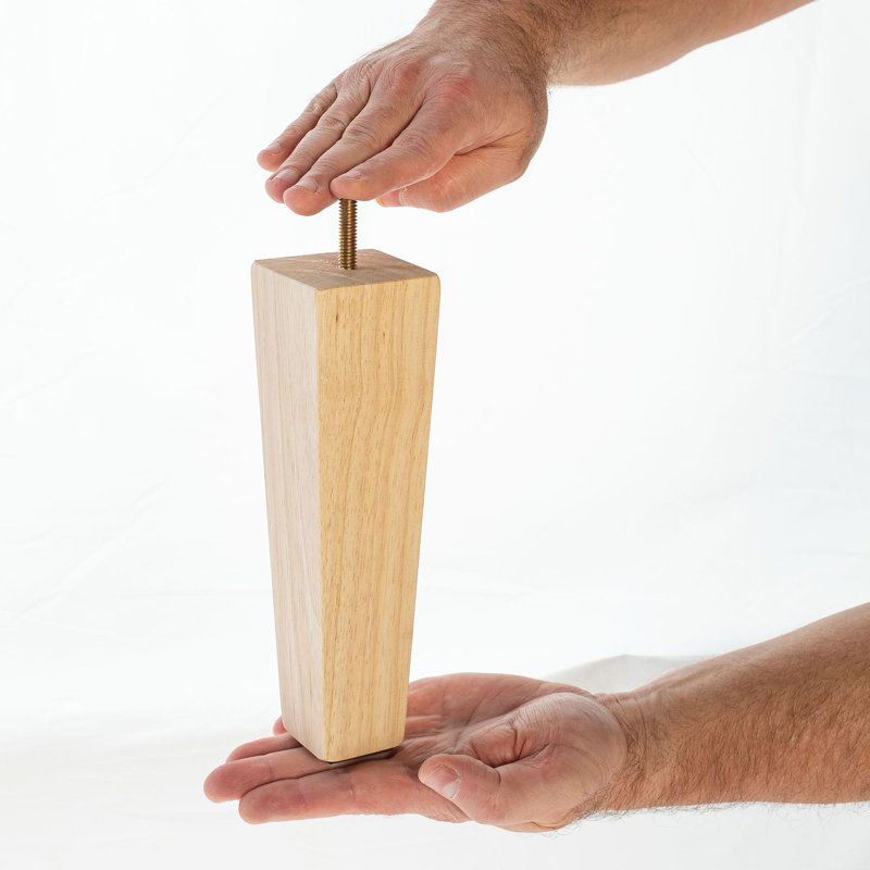 Hardwood Square Taper Leg, 8" H x 2.25" W x 2.25" D