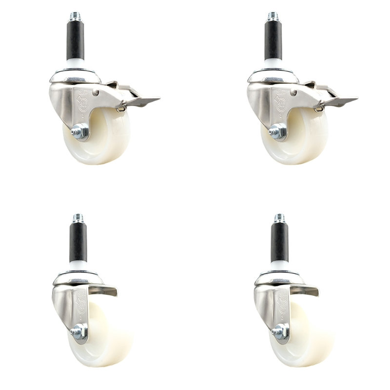 Jeu de roulettes extensibles en nylon 316SS