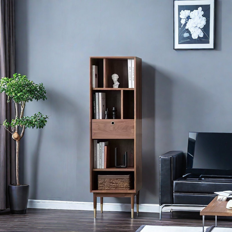 Simple Modern Narrow Side Bookcase