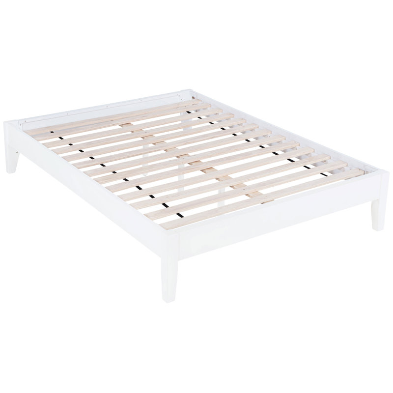 Lit plateforme double Alekxa, Full / Double, Blanc