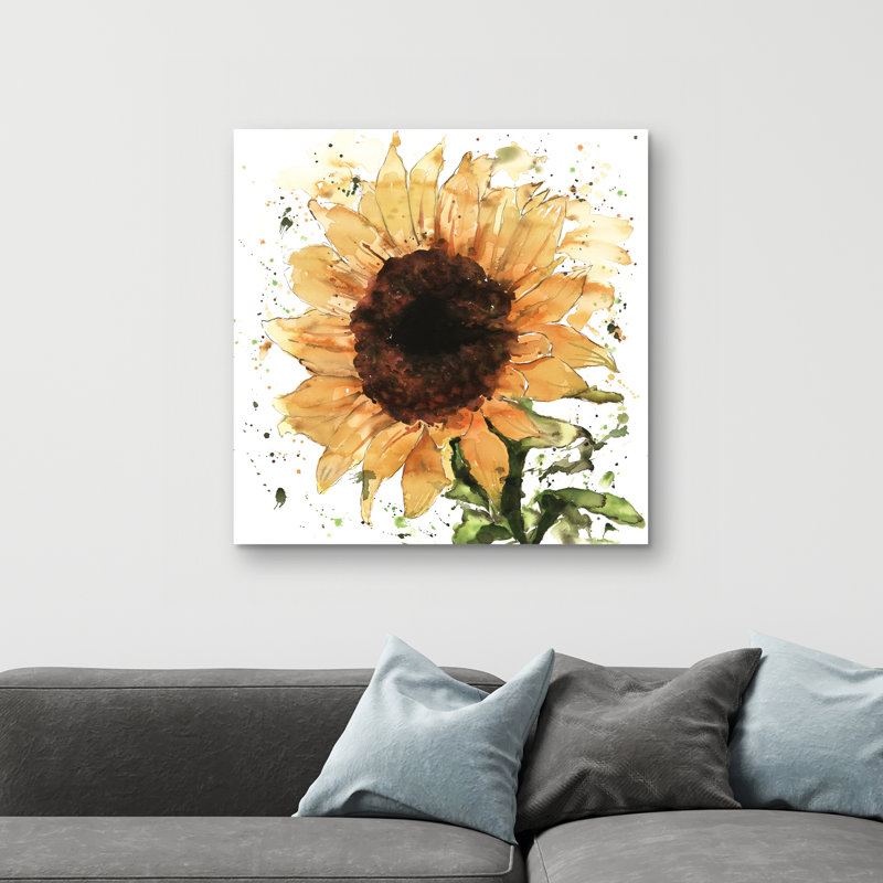 Big sunflower - 32"x32" art on canvas