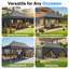Quictent 3x6m Commercial Pop Up Gazebo with Sloped High Peak, Heavy Duty Event Shelter with Church Window Sides for Backyard, Parties, Vendor Booths-Grey-125331249
