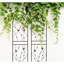 Métal treillis de jardin 71 po x 19,7 po - de 2, système de support extérieur pour plantes antirouille, noir, étapes d'assemblage faciles, matériel, pour lierre, vignes, roses, gloire du matin, jasmin, raisin, concombre, haricots, pois-1584332718