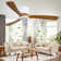 42 in. Flush Mount Ceiling Fan With Remote, Reversible Dc Motor, 3 Dark Walnut Blades