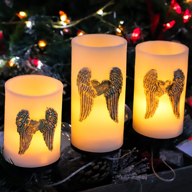 The Holiday Aisle® Realistic LED Flameless Dripping Wax Pillar Candles (Set  of 6) & Reviews