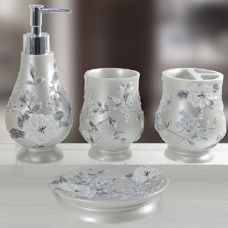 Ensemble d'accessoires de salle de bain Colmar, Gris