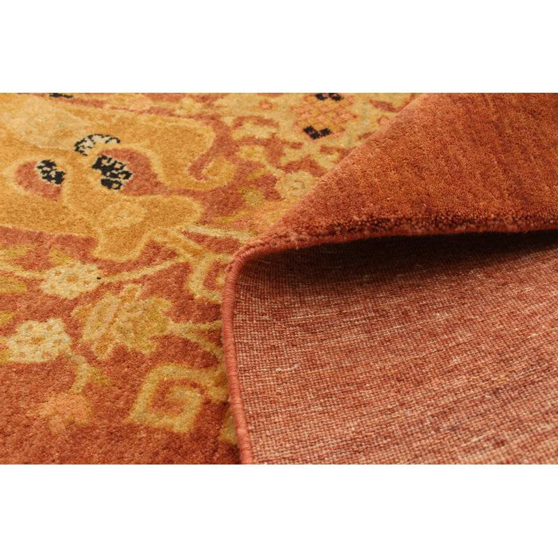 Tapis unique en laine noué à la main 6 pi x 8 pi 8 po New Age Ushak