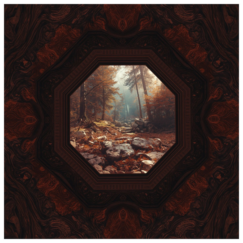Tapisserie murale forêt paysage d'automne - Décoration murale forêt, 104in H x88 with 4 Grommets