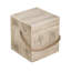 Table d'appoint d'extérieur carrée en grain de bois MGO avec corde tressée simulée - Table de bout intérieure rétro pour la maison et le patio