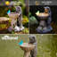 Statue de jardin solaire pour chat avec lumière DEL, décoration extérieure en résine résistante aux intempéries pour la cour, le patio et le balcon