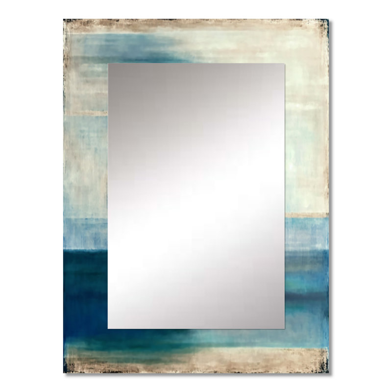 Ancient Sacred Retro Designs IV - Geometric Mirror, Modern Decorative Wall Mirror, Printed Metal Art, 32" x 24"
