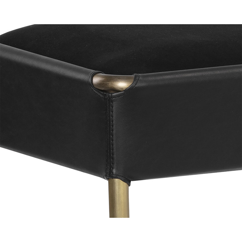 Bellevue Upholstered Bench, Black
