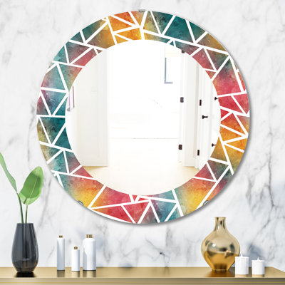 Triangular Colourfields 7 Modern Accent Mirror
