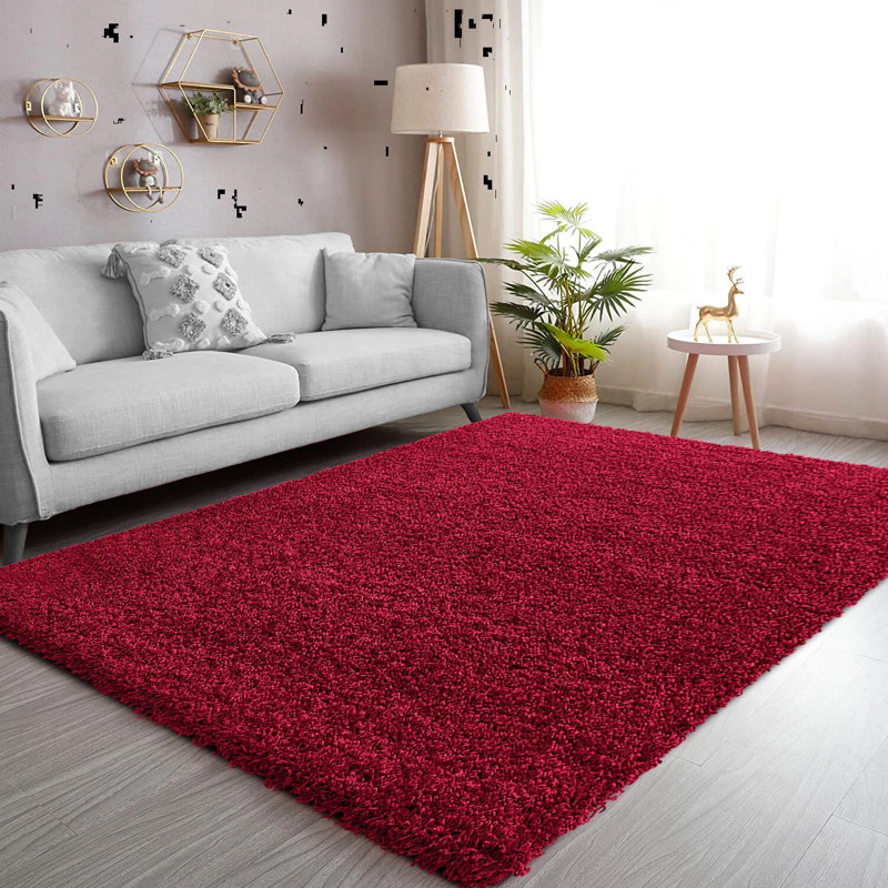 Solid Colour Shag Area Rug, Rectangle 200 x 290 cm