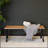 Aryven Industrial Wood Dining Bench, Rustic Dark Pine Finish