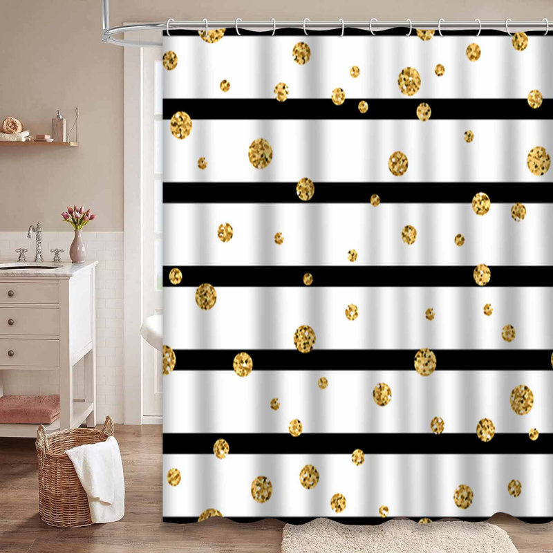 Rideau de douche Polka Dot, L 72 po x l 84 po