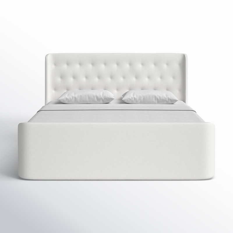Riva Upholstered Wingback Bed, King