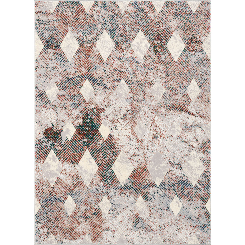 Leona Geometric Synthetic Area Rug, Rectangle 160 x 220cm