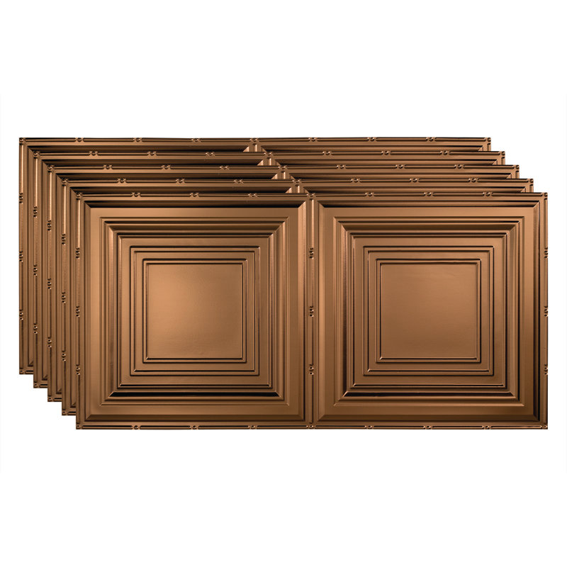 Panneau de plafond décoratif en vinyle 3 pi x 4 pi FASÄDE, Bronze huilé