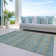 Machine Washable Indoor/Outdoor Claudian ACN1644 Teal Rug