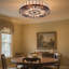 Plafonnier encastré 20 po 4 lumières style vitrail Tiffany