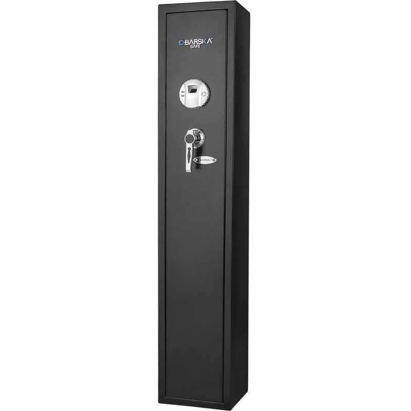 Black Steel Biometric Fingerprint Rifle Safe with Silent Mode