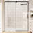 56"-60"W X 76"H Single Sliding Shower Door Soft Close With 1/4" Clear Tempered Glass