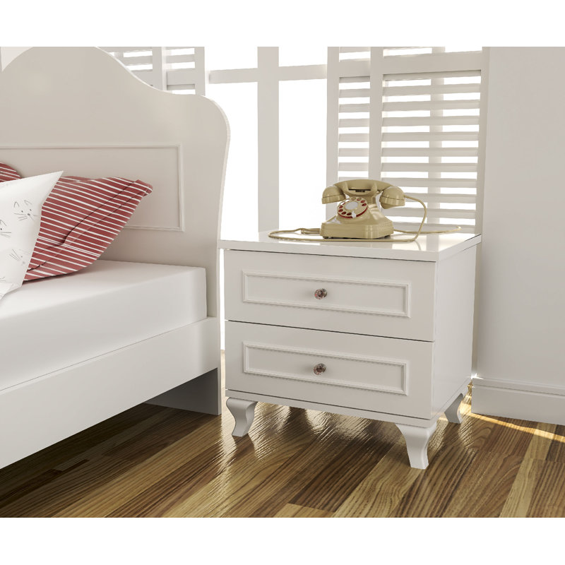 Vangundy 45cm W Manufactured Wood Bedside Table