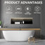 Niche de douche rectangulaire Uni-green14 "X 50", compartiment simple avec éclairage DEL amovible - tablette de salle de bain ABS