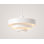  Luminaire suspendu blanc scandinave à trois niveaux, lustre à disques superposés, largeur de 16,9 po