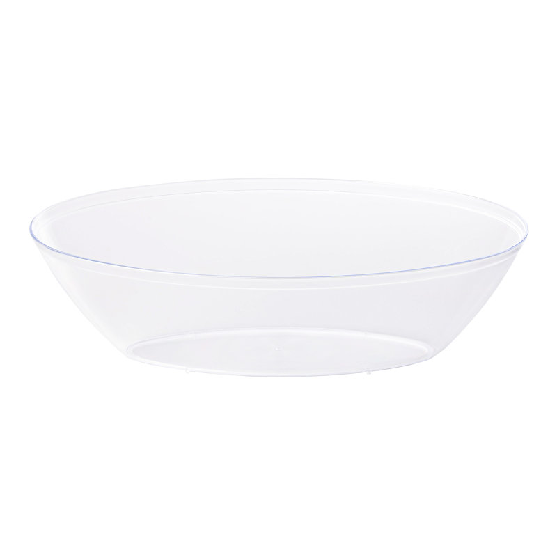 Bols de service ovales transparents en plastique (2 pte)