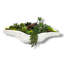 Arrangement fausses plantes grasses ivoire | Vase en bois fabriqué à la main, centre de table rustique moderne