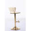 Ensemble de 2 tabourets de bar réglables avec repose-pieds chromé et base pivotante-767959188