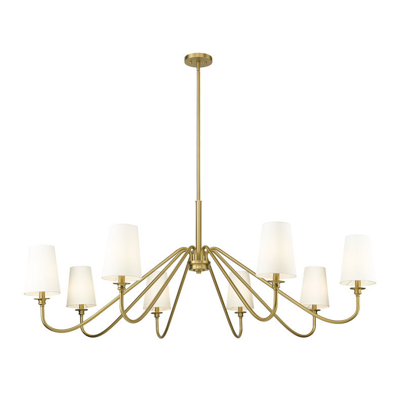 Lustre à 8 lumières Sujal, Or