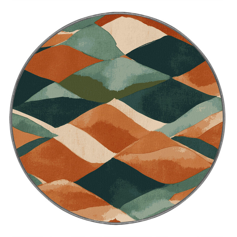 Cerulean Shadows Rug, Round 8'