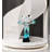 38.58" Blue+Silver Resin+Marble Decorative Objects