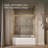 Levity Plus Less Sliding Bath Door, 61-9/16 In. H X 56-5/8 - 59-5/8 In. W, With 3/8 In.-Thick Crystal Clear Glass-71812646