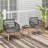 Berten Wood 2 - Person Patio Conversation Set with Cushions