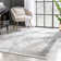 Fairmont Well Woven Huntington Retro Marble Border Grey Glam Rug