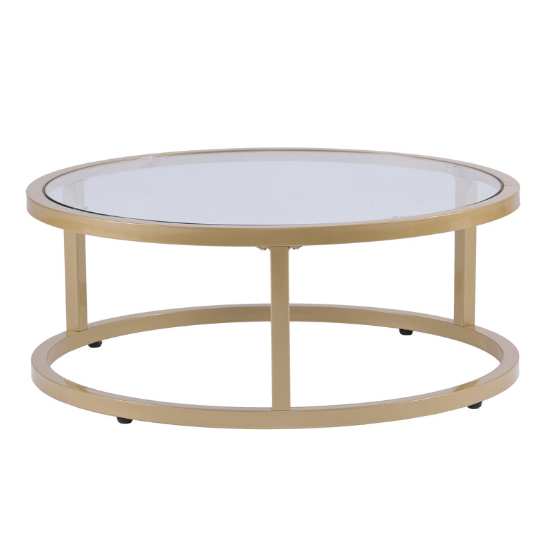 Evie Glass Top Nesting Coffee Table