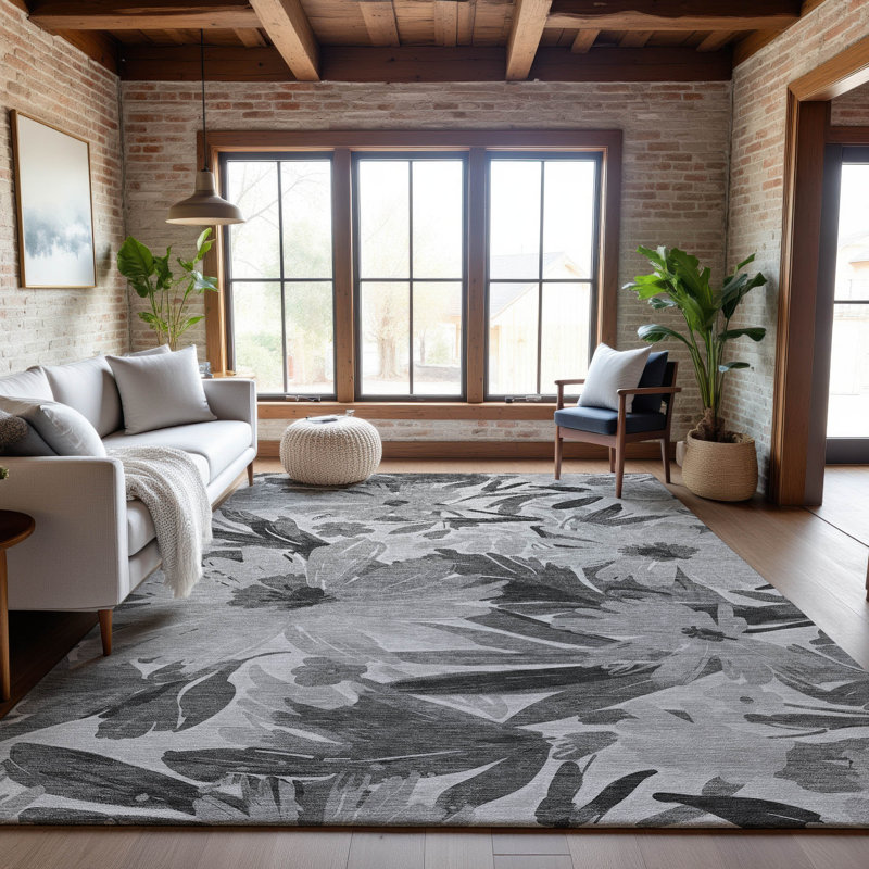 Premium Machine Washable Elize AMF1481 Floral Rug, Rectangle 2'6" x 3'10"