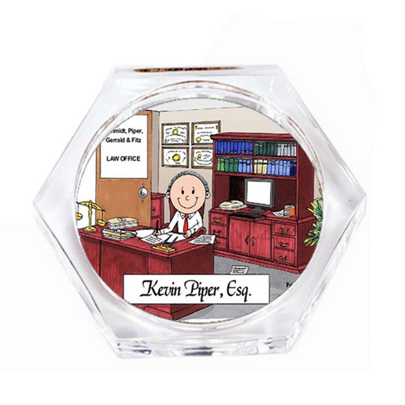 Personalized Lawyer - Ensemble de cadeau pour sous-verre à boisson (4 sous-verres), Oui