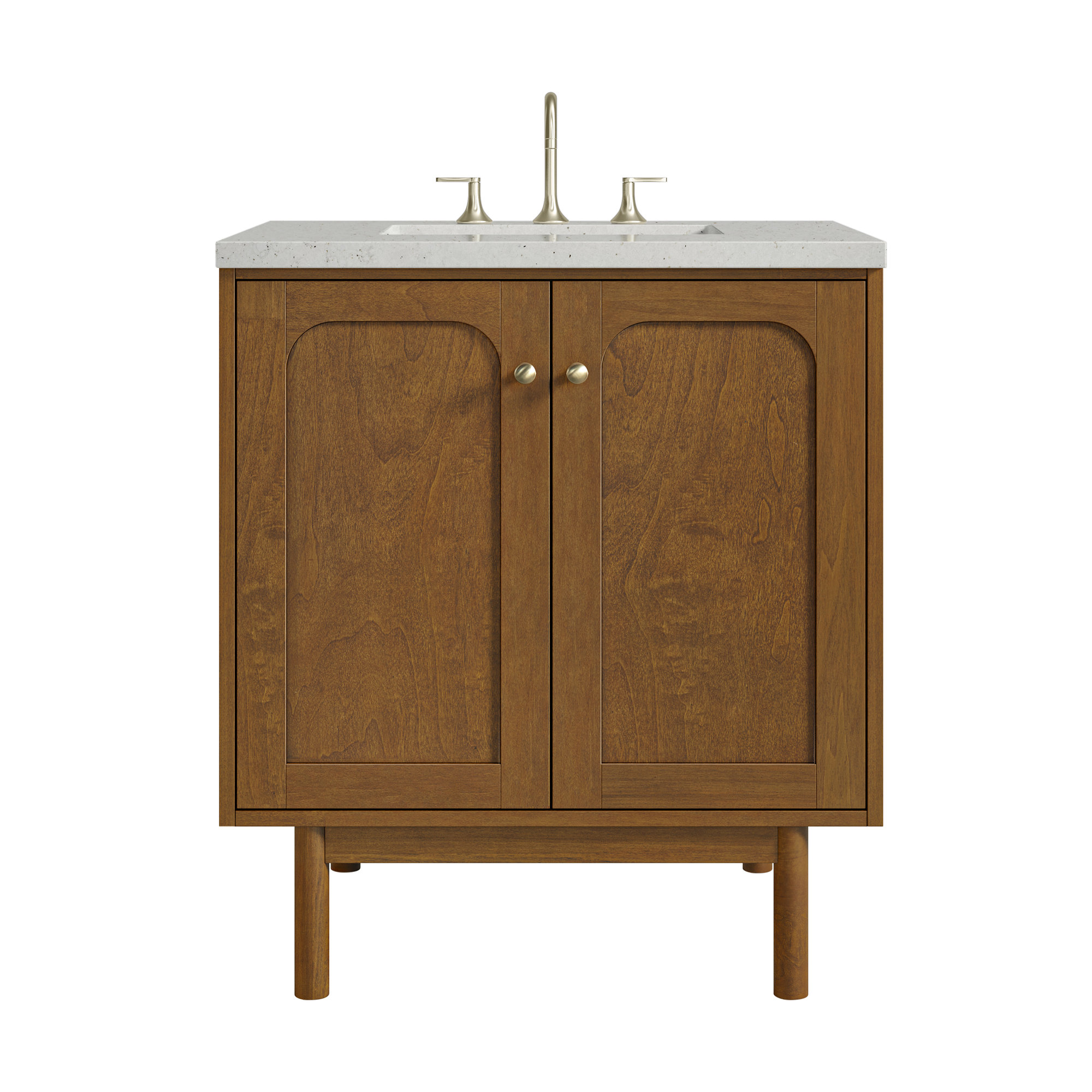 Laurent 30'' Single Bathroom Vanity, Lime Delight, Honey Brown, 8" Widespread