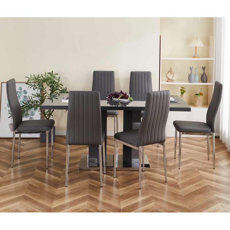 Alexias Dining Set, Grey