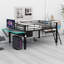 Lit mezzanine avec bureau Gaming, DEL