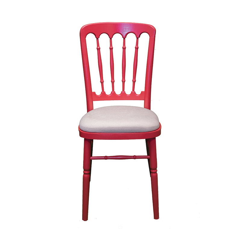 Avalos 43cm H Polyester Blend Upholstered Slat Back Side Chair, Pearl, Red